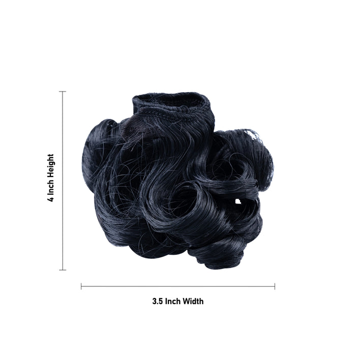 Krishna Hair - 4 X 3.5 Inches | Artificial Hair/ Curly Laddu Gopal Hair/ Synthetic Hair For Deity Decor - Head & Face Accessories