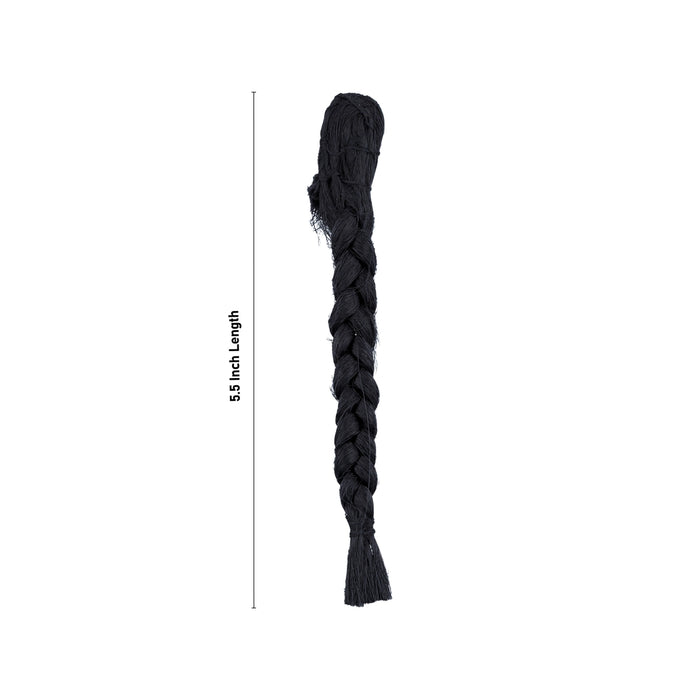 Artificial Hair - 5.5 Inches | Artificial Hair Braid/ Amman Jadai for Varalakshmi Decor - Head & Face Accessories