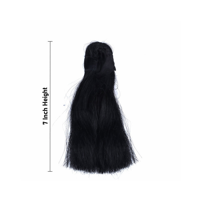 Artificial Hair - 7 Inches | Artificial Hair Braid/ Amman Jadai/ Varalakshmi Amman Jadai for Deity - Head & Face Accessories