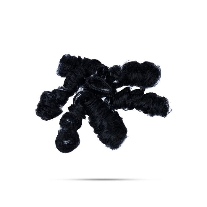 Krishna Hair - 3 X 3 Inches | Artificial Hair/ Curly Laddu Gopal Hair/ Synthetic Hair For Deity Decor - Head & Face Accessories