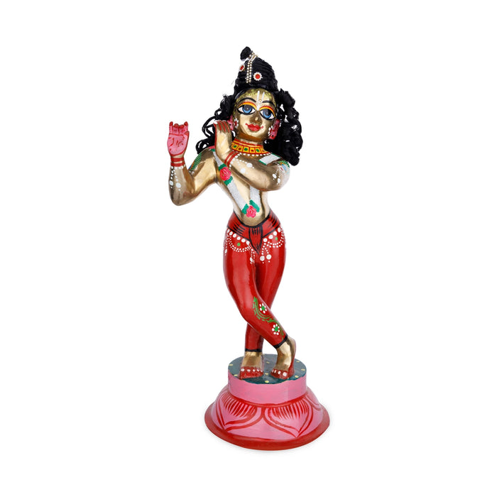 Artificial Hair - 5.5 x 1.5 Inches | Krishna Hair/ Laddu Gopal Hair/ Stone & Curly Synthetic Hair for Deity - Head & Face Accessories