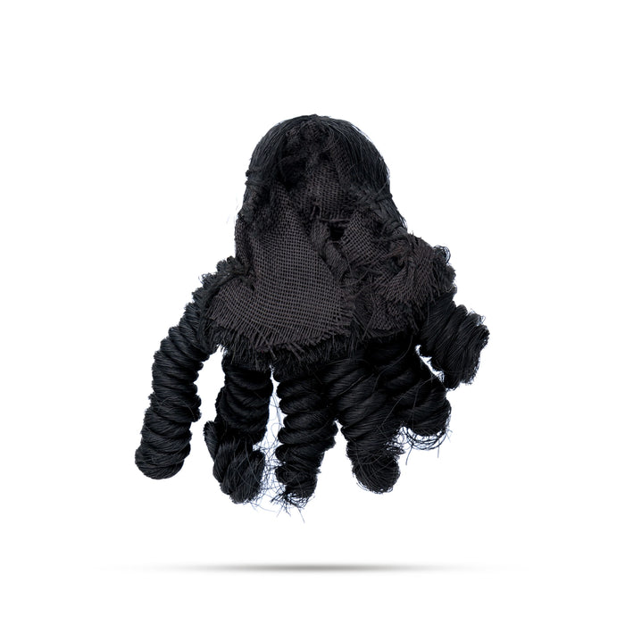 Krishna Hair - 2.75 X 2.5 Inches | Artificial Hair/ Curly Laddu Gopal Hair/ Synthetic Hair For Deity Decor - Head & Face Accessories