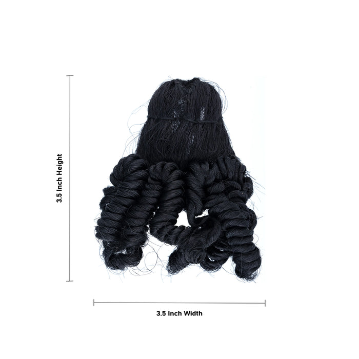 Artificial Hair - 3.5 X 3.5 Inches | Krishna Hair/ Laddu Gopal Hair/ Synthetic Hair For Deity Decoration - Head & Face Accessories