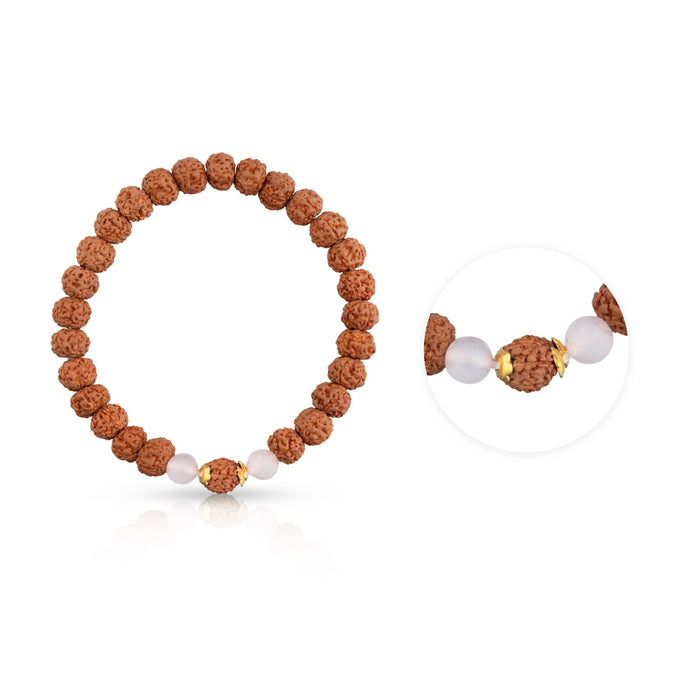 Gauri Shankar Rudraksha Bracelet | Rudraksh Hand Band/ Ruthratcham Bracelet for Spiritual Purpose - Rudraksha Mala, Pendant, Bracelet