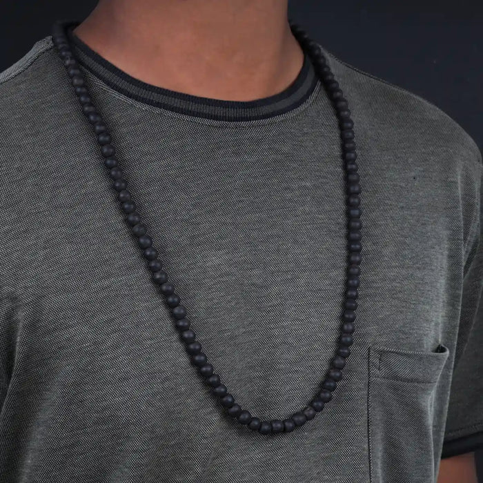 Karungali Mala | 7 - 7.5 mm/ Karungali Kattai Malai/ Ebony Mala for Men and Women - Karungali Mala, Pendant, Bracelet