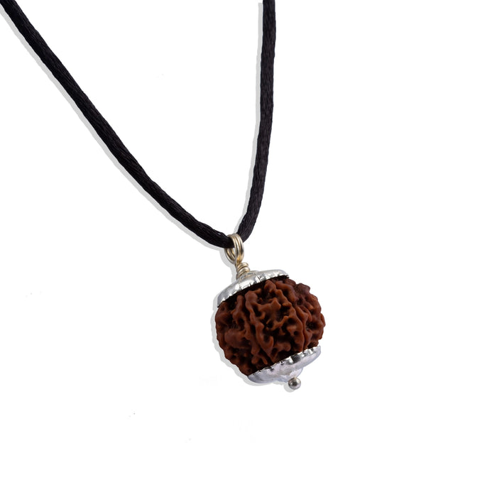 5 Face Rudraksha Pendant | White Cup Rudraksha Pendant/ Nepali Rudraksh Bead Locket for Men & Women - Rudraksha Mala, Pendant, Bracelet