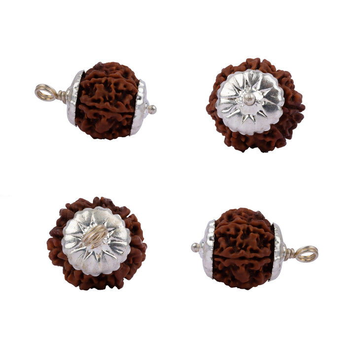 5 Face Rudraksha Pendant | White Cup Rudraksha Pendant/ Nepali Rudraksh Bead Locket for Men & Women - Rudraksha Mala, Pendant, Bracelet