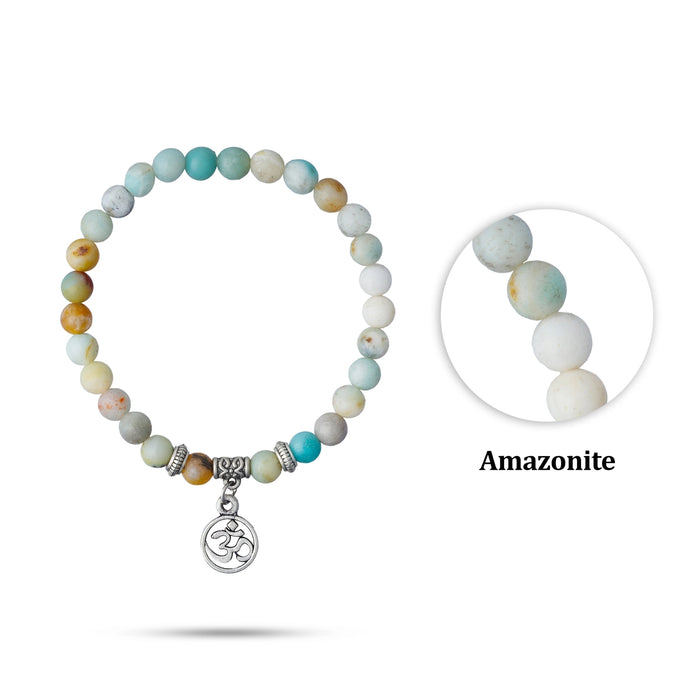 Amazonite Bracelet - 2.5 Inches | Amazonite Gemstone Bracelet/ Crystal Jewellery for Men & Women