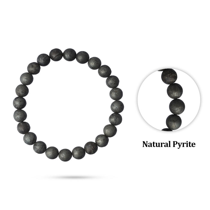 Natural Pyrite Bracelet - 2.5 Inches | Natural Pyrite Gemstone Bracelet/ Crystal Jewellery for Men & Women