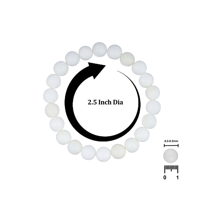 Mother Of Pearl Bracelet - 2.5 Inches | Gem Bracelet/ Stone Jewellery for Men & Women - Bracelet