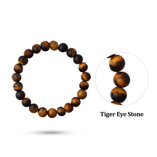 Tiger Eye Bracelet - 2.5 Inches | Gemstone Bracelet/ Crystal Jewellery for Men & Women - Bracelet