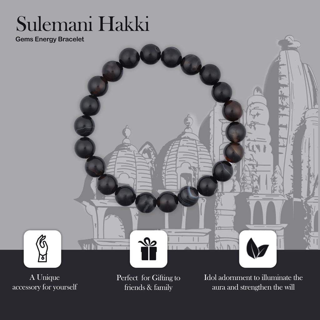 Sulemani Hakik Bracelet - 2.5 Inches | Gemstone Bracelet/ Crystal Jewellery for Men & Women