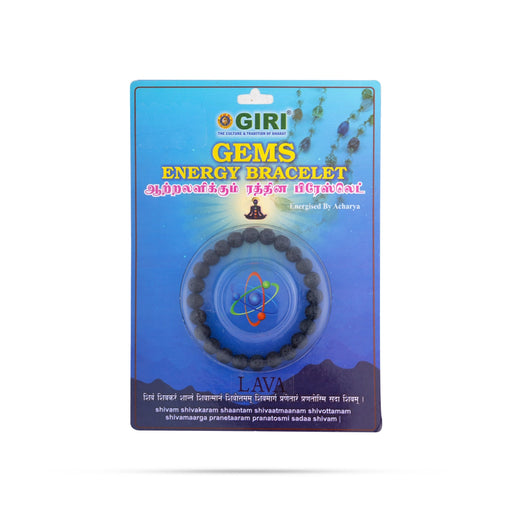 Lava Bracelet - 2.5 Inches | Gemstone Bracelet/ Crystal Jewellery for Men & Women - Bracelet