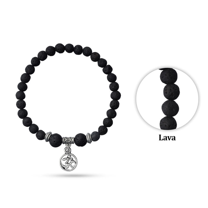 Lava Bracelet - 2.5 Inches | Gemstone Bracelet/ Crystal Jewellery for Men & Women