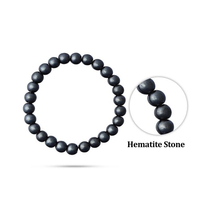 Hematite Bracelet - 2.5 Inches | Gemstone Bracelet/ Crystal Jewellery for Men & Women