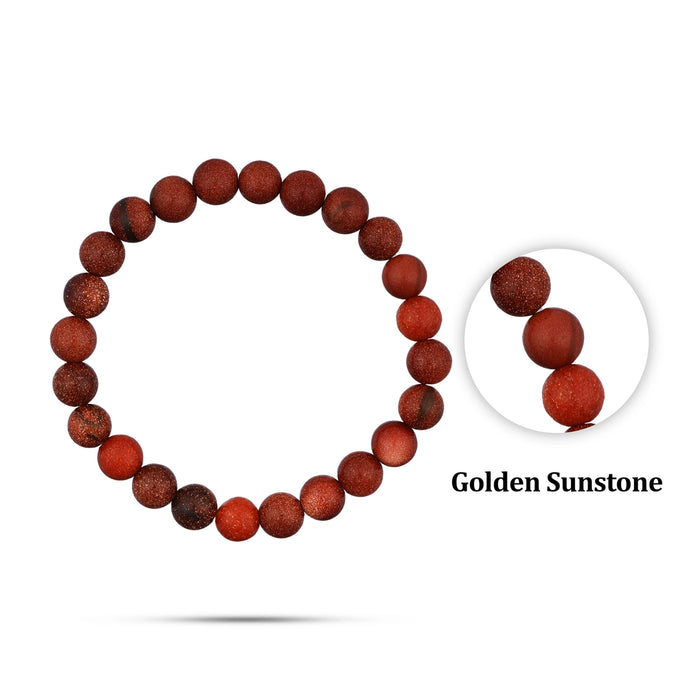 Golden Sunstone Bracelet - 2.5 Inches | Gemstone Bracelet/ Crystal Jewellery for Men & Women - Bracelet