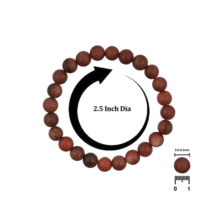 Golden Sunstone Bracelet - 2.5 Inches | Gemstone Bracelet/ Crystal Jewellery for Men & Women - Bracelet