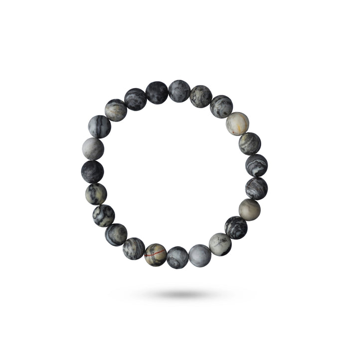Grey Jasper Bracelet - 2.5 Inches | Grey Jasper Gemstone Bracelet/ Crystal Jewellery for Men & Women