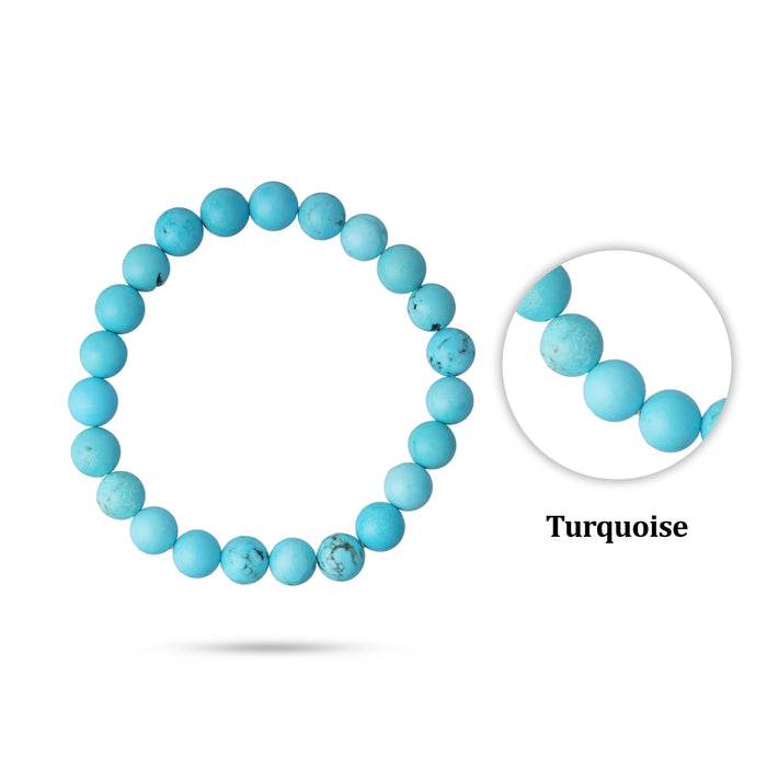 Turquoise Bracelet - 2.5 Inches | Gemstone Bracelet/ Crystal Jewellery for Men & Women - Bracelet