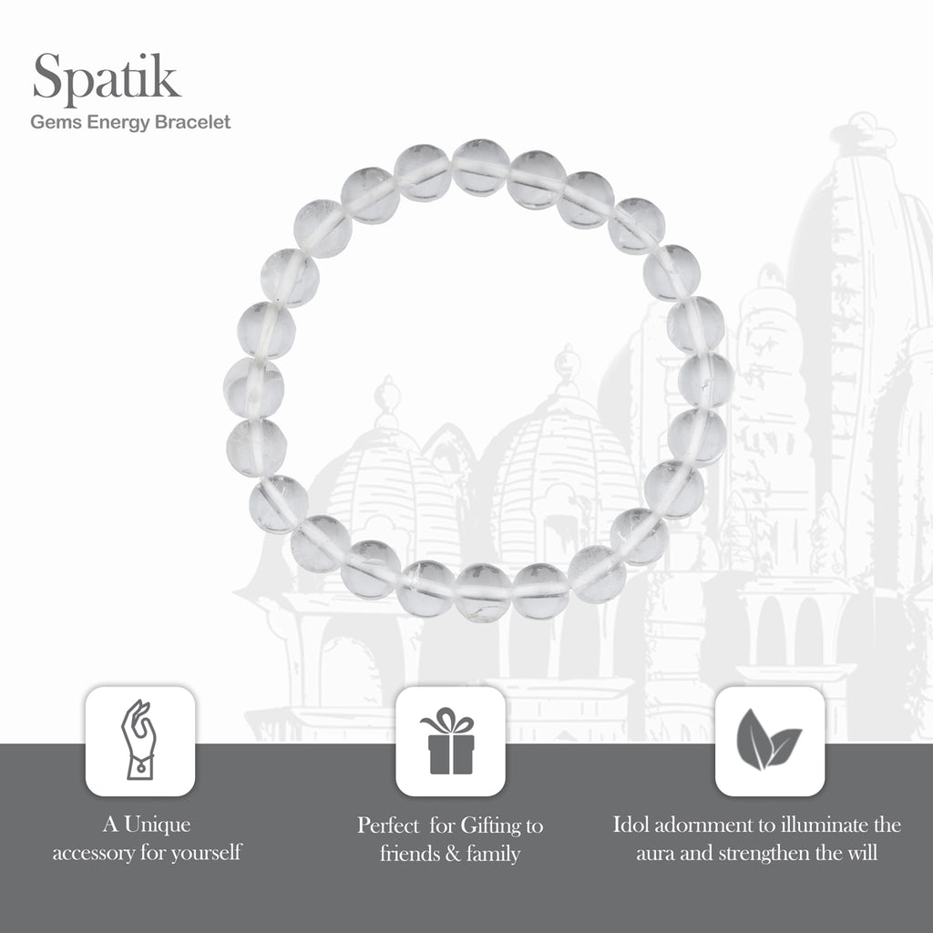 Spatik Bracelet - 2.5 Inches | Crystal Bracelet/ Gem Stone Bracelet for Men & Women