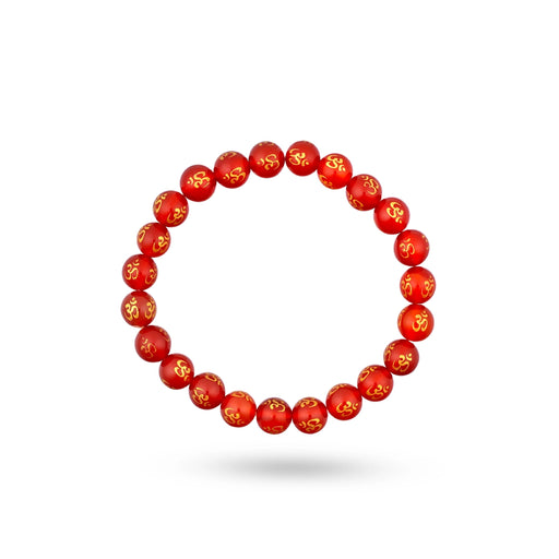 Red Onyx Bracelet - 2.5 Inches | Red Onyx Gemstone Bracelet/ Crystal Jewellery for Men & Women - Bracelet