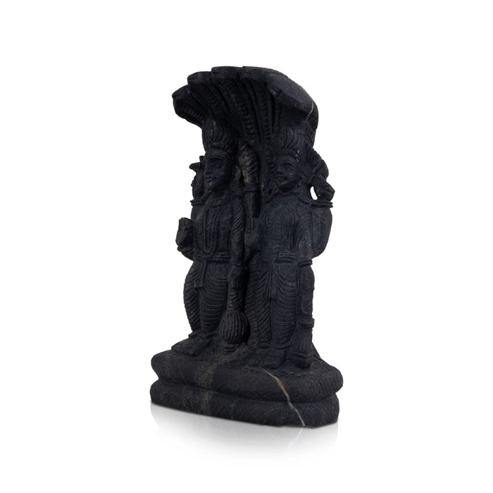 Vishnu Laxmi Narayana Shaligram Murti - 10 x 5.5 Inches | Shaligram Idol/ Saligram Murti for Pooja/ 3.100 Kgs - Saligrama Stones & Murties