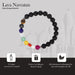 Lava Navaratna Stone Bracelet - 2.5 Inches | Navratna Bracelet/ Semi Precious Stone Bracelet for Prosperity - Bracelet