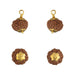 9 Mukhi Rudraksha Bead Pendant | 9 Mugam Bead With Golden Cup/ Java 9 Face Rudraksh Bead Locket for Men & Women - Rudraksha Mala, Pendant, Bracelet