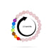 Rose Quartz 7 Chakra Bracelet - 2.5 Inches | Rose Quartz Chakra Bracelet/ 7 Chakra Bracelet with Rose Quartz - Bracelet