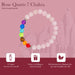 Rose Quartz 7 Chakra Bracelet - 2.5 Inches | Rose Quartz Chakra Bracelet/ 7 Chakra Bracelet with Rose Quartz - Bracelet