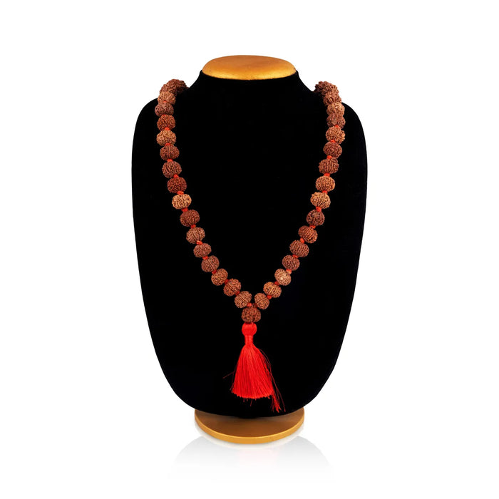 Rudraksha Khanta Mala -24 Inches | 9 Face / Thread Knot / Rudraksh Bead Mala for Men & Women - Rudraksha Mala, Pendant, Bracelet