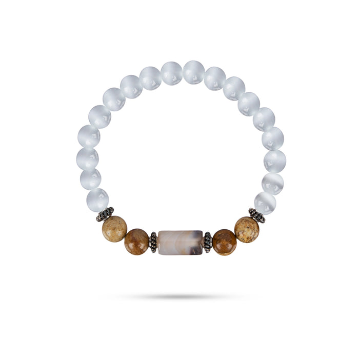 Crystal Bracelet - 2.5 Inches | Semi Precious Stone Hand Band/Crystal Bead Hand Bracelet for Taurus Zodiac