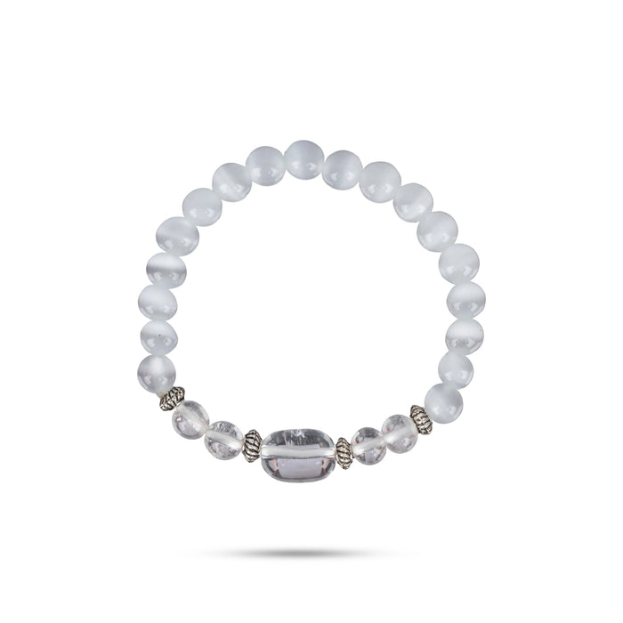 Crystal Bracelet - 2.5 Inches | Semi Precious Stone Hand Band/Crystal Bead Hand Bracelet for Libra Zodiac