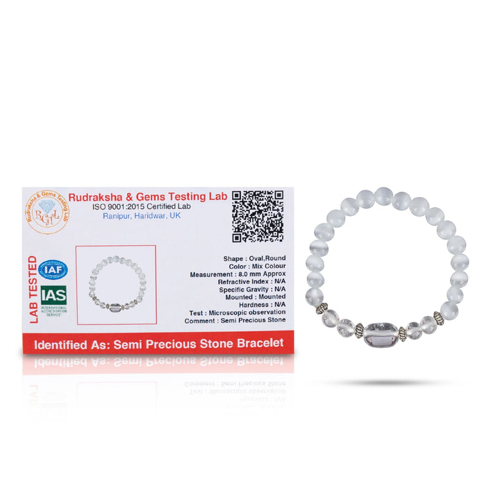 Crystal Bracelet - 2.5 Inches | Semi Precious Stone Hand Band/Crystal Bead Hand Bracelet for Libra Zodiac