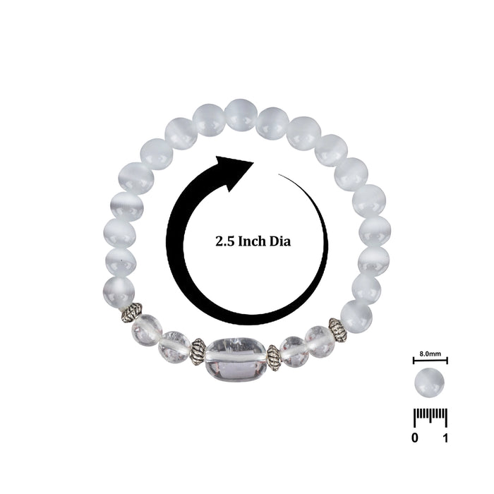 Crystal Bracelet - 2.5 Inches | Semi Precious Stone Hand Band/Crystal Bead Hand Bracelet for Libra Zodiac