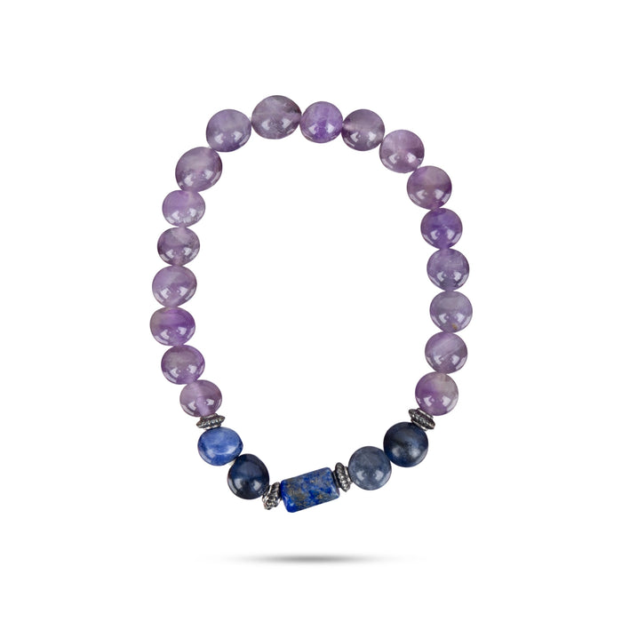 Crystal Bracelet - 2.5 Inches | Semi Precious Stone Hand Band/Crystal Bead Hand Bracelet for Capricorn Zodiac - Bracelet