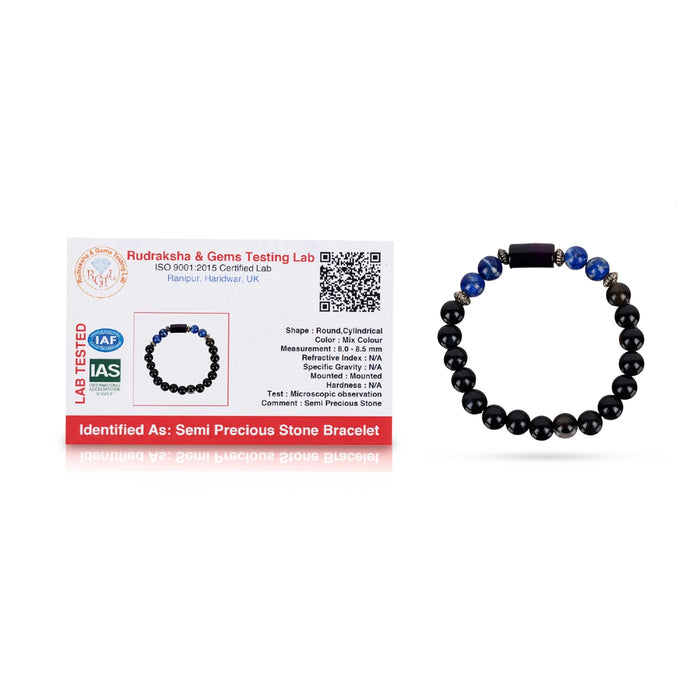 Crystal Bracelet - 2.5 Inches | Semi Precious Stone Hand Band/ Crystal Bead Hand Bracelet for Aquarius Zodiac