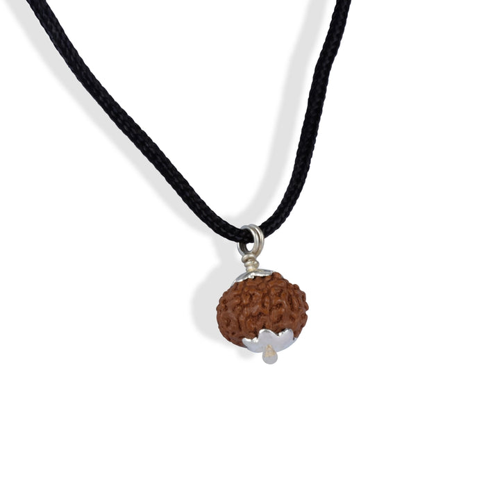 10 Face Rudraksha Pendant Java Rudraksh Locket/ Silver Cup Rudraksha