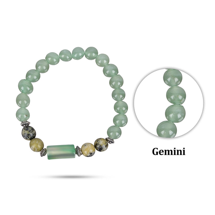 Crystal Bracelet - 2.5 Inches | Semi Precious Stone Hand Band/Crystal Bead Hand Bracelet for Gemini Zodiac