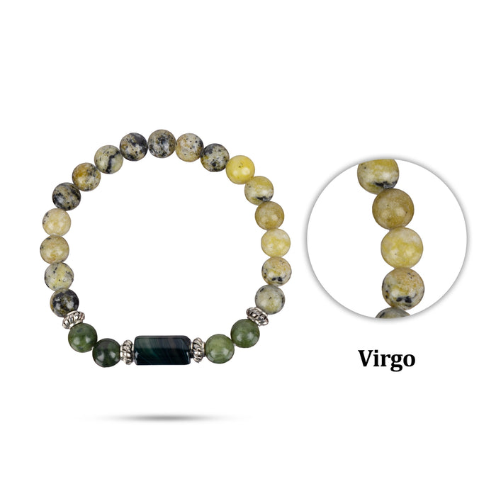 Crystal Bracelet - 2.5 Inches | Semi Precious Stone Hand Band/Crystal Bead Hand Bracelet for Virgo Zodiac