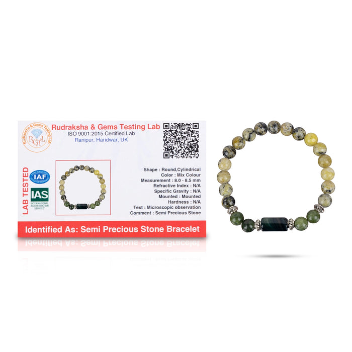 Crystal Bracelet - 2.5 Inches | Semi Precious Stone Hand Band/Crystal Bead Hand Bracelet for Virgo Zodiac