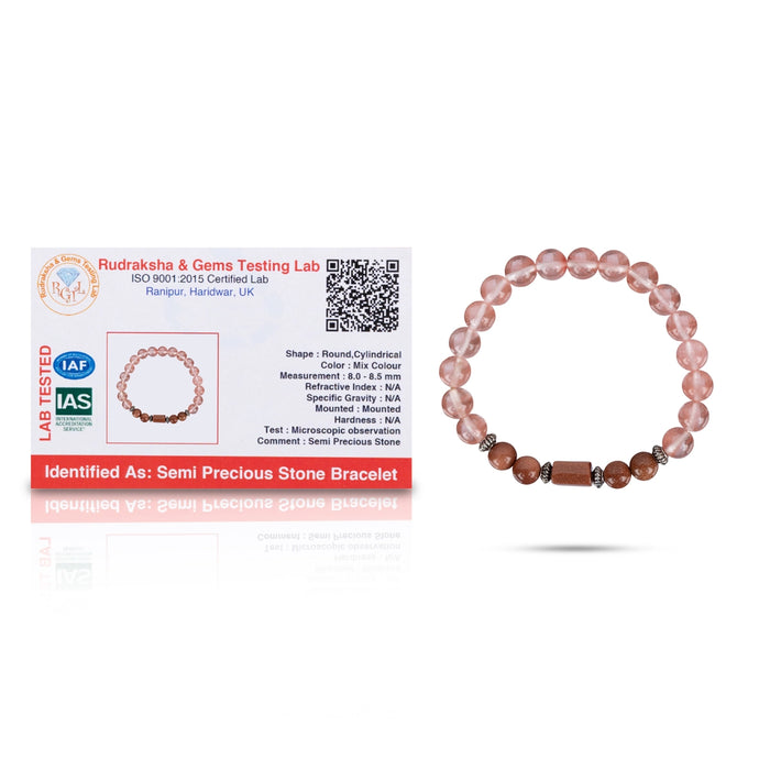 Crystal Bracelet - 2.5 Inches | Semi Precious Stone Hand Band/Crystal Bead Hand Bracelet for Scorpio Zodiac - Bracelet