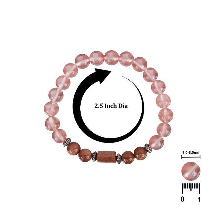 Crystal Bracelet - 2.5 Inches | Semi Precious Stone Hand Band/Crystal Bead Hand Bracelet for Scorpio Zodiac - Bracelet