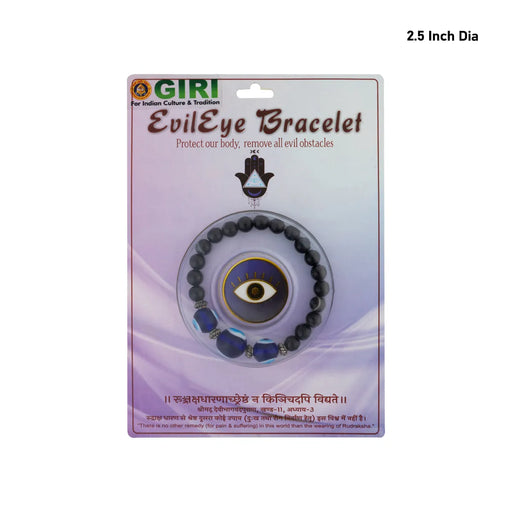 Semi Precious Evil Eye Bracelet - 2.5 inches / Nazar Bracelet / Stone Beads Bracelet / Protective Wrist Band - Bracelet