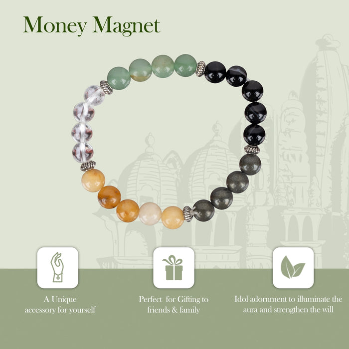 Money Magnet Bracelet - 2.5 Inches | Money Magnet Crystal Bracelet/ Money Magnet Hand Band for Men & Women - Bracelet
