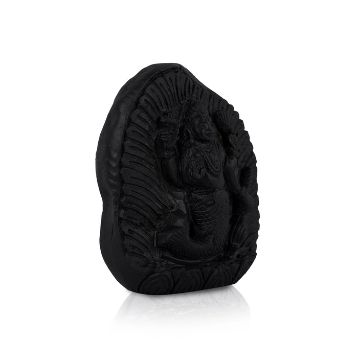 Matsya Shaligram Murti - 3.75 x 3 Inches | Saligram Murti/ Shaligram Shila Stone for Pooja - Saligrama Stones & Murties