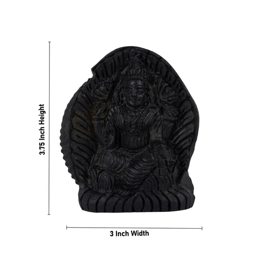 Mahalakshmi Shaligram Murti - 3.75 x 3 Inches | Laxmi Saligram Murti/ Shaligram Shila Stone for Pooja - Saligrama Stones & Murties