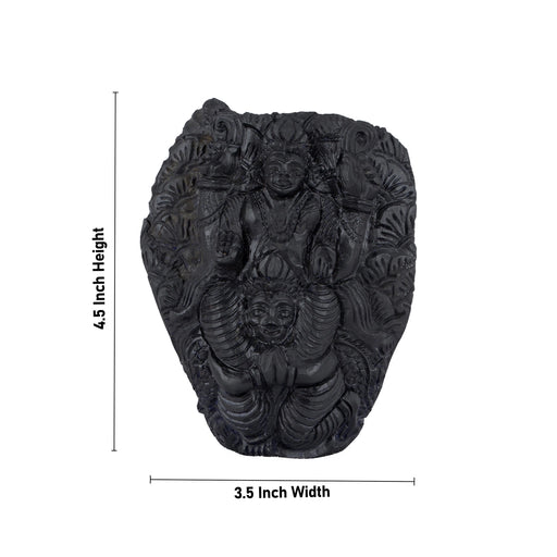 Garuda Sevai Shaligram Murti - 4.5 x 3.5 Inches | Saligram Murti/ Shaligram Shila Stone for Pooja - Saligrama Stones & Murties