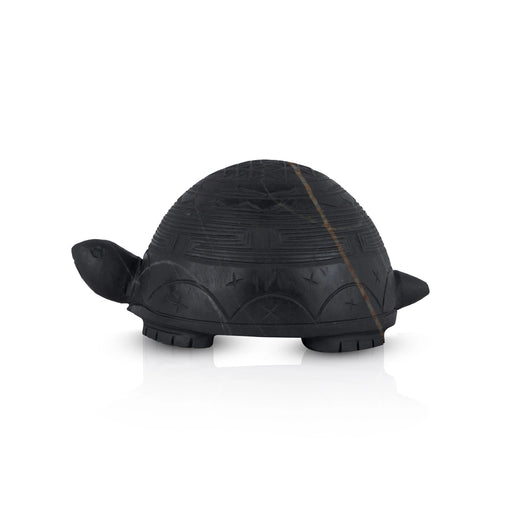 Tortoise Shape Shree Yantra Shaligram Murti - 4 x 8 Inches | Saligram Murti/ Shaligram Idol for Pooja - Saligrama Stones & Murties