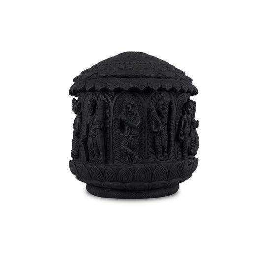 Dasavatharam Shaligram Murti - 9 x 7 Inches | Saligram Murti/ Shaligram Shila Stone for Pooja - Saligrama Stones & Murties